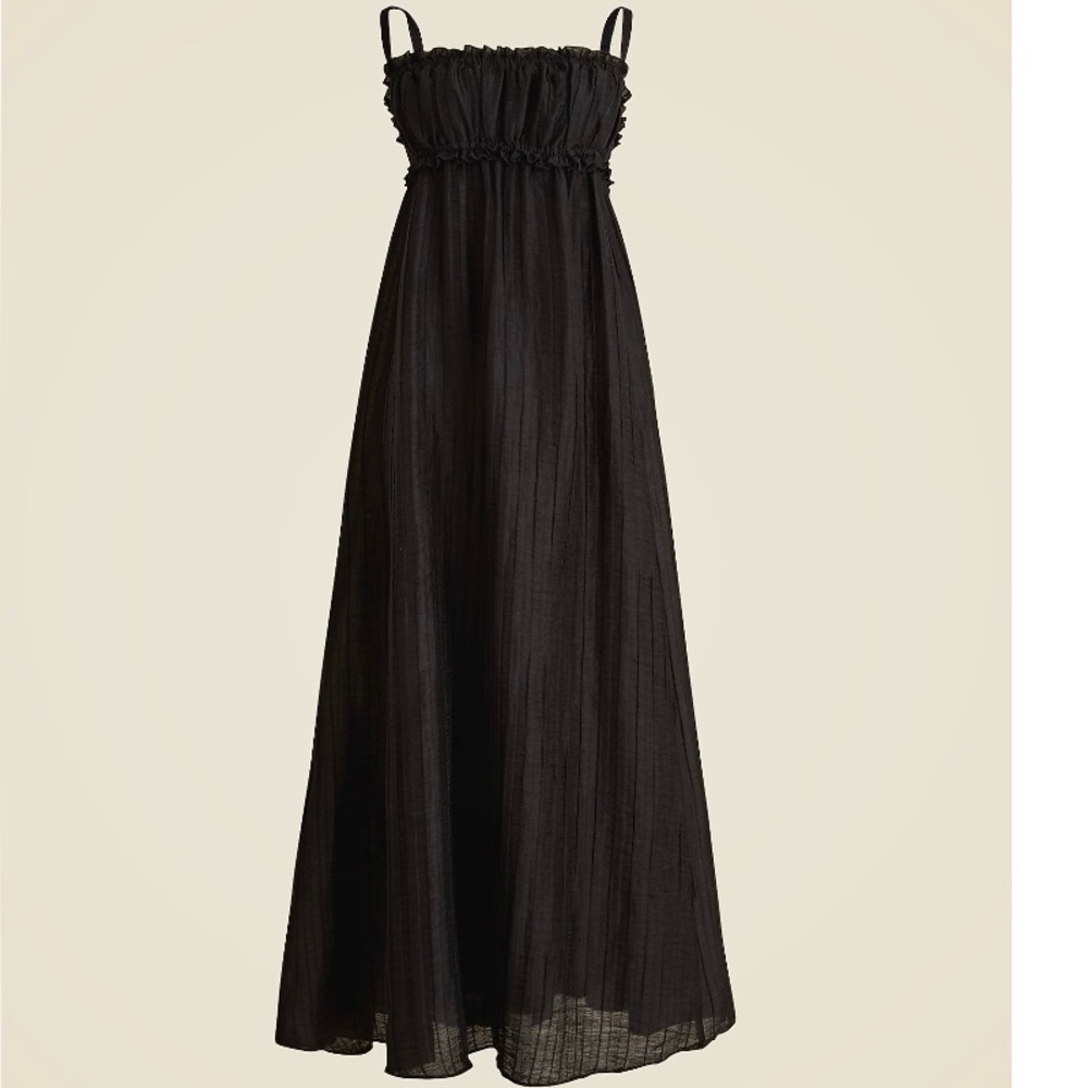 Collection empire-waist dress in linen blend